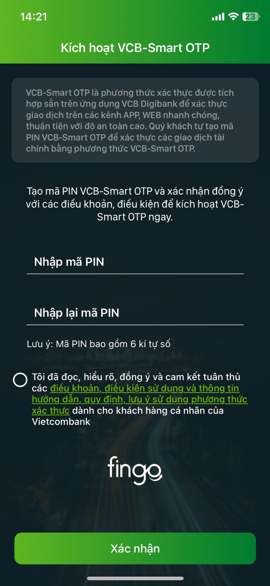 wrong key vietcombank bước 4