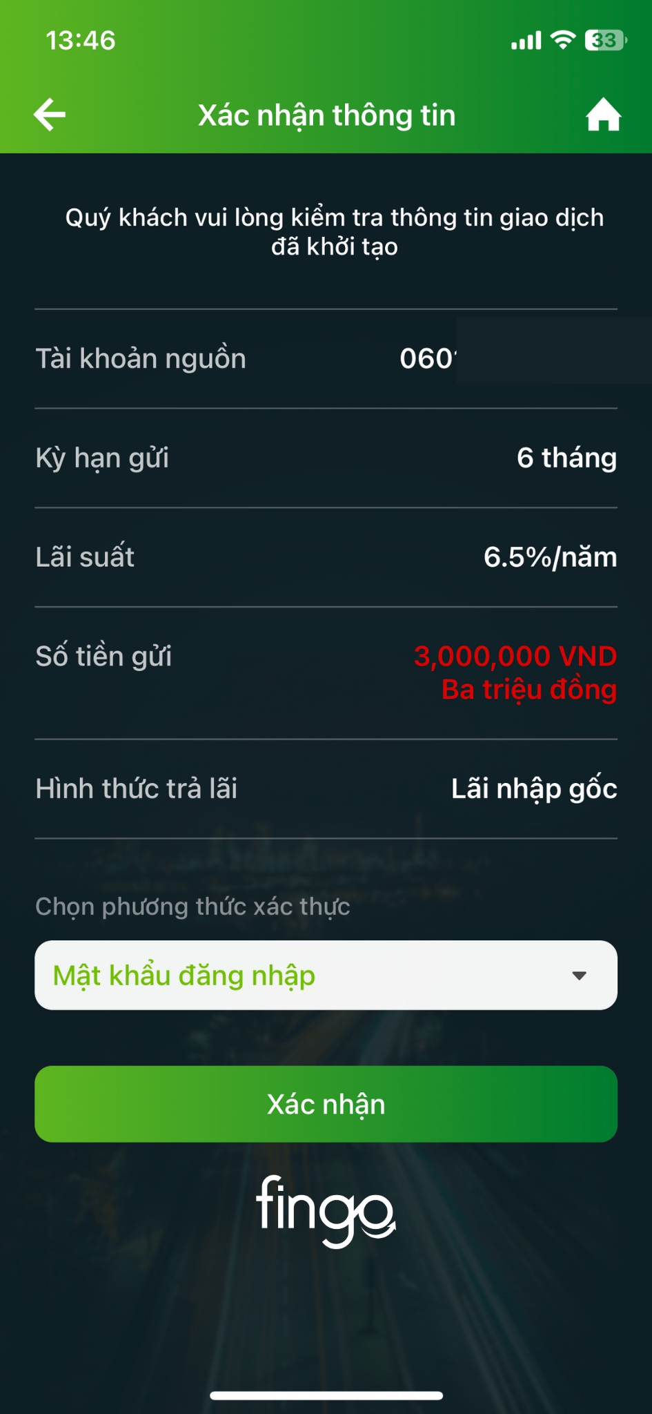 Gửi tiết kiệm online Vietcombank bước 4
