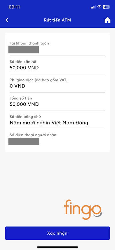 Xác nhận lại các thông tin chính xác