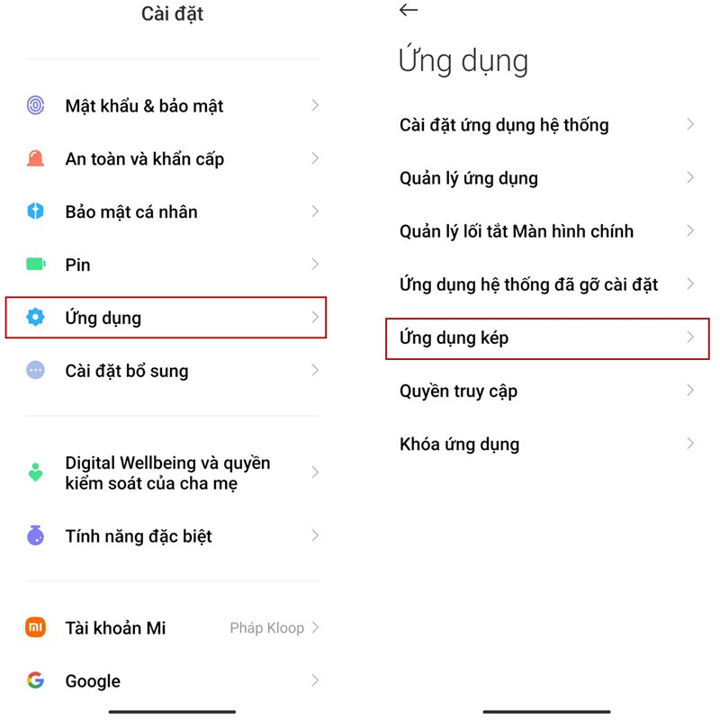 Cách đăng nhập 2 tài khoản Vietcombank trên điện thoại bước 1