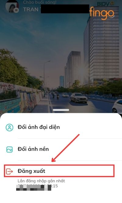 Chọn Đăng xuất.