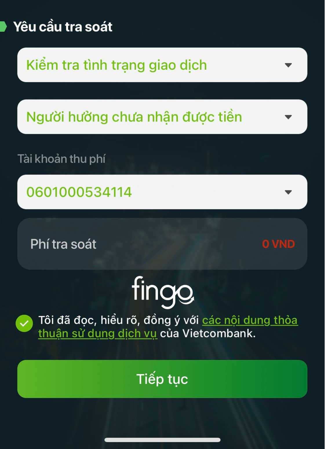 Cách tra soát Vietcombank bước 5-2