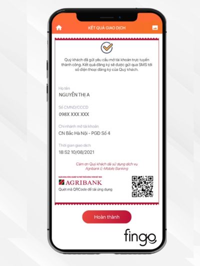 Thông báo xác nhận đăng ký tài khoản thành công
