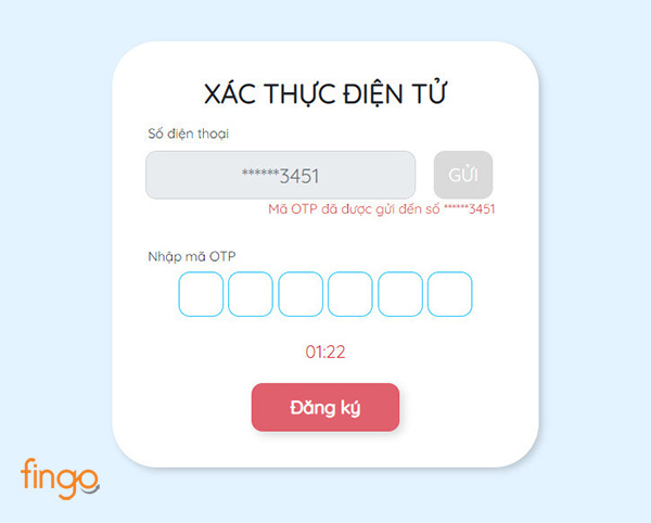 Nhập mã xác thực OTP