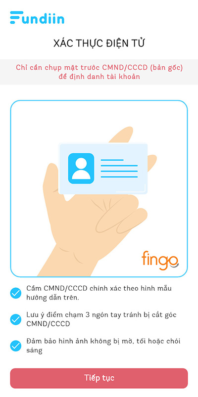 Chụp ảnh chứng minh nhân dân hoặc căn cước công dân