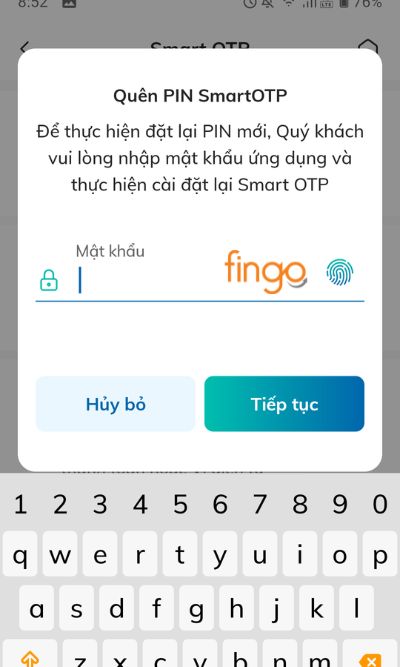 Nhập mật khẩu.