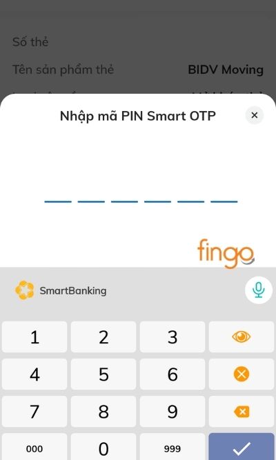 Nhập mã PIN.