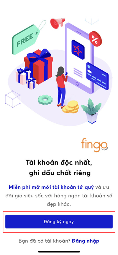 Bấm đăng ký để mở tài khoản MB Bank Online