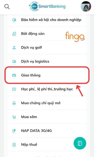 Chọn Giao thông.