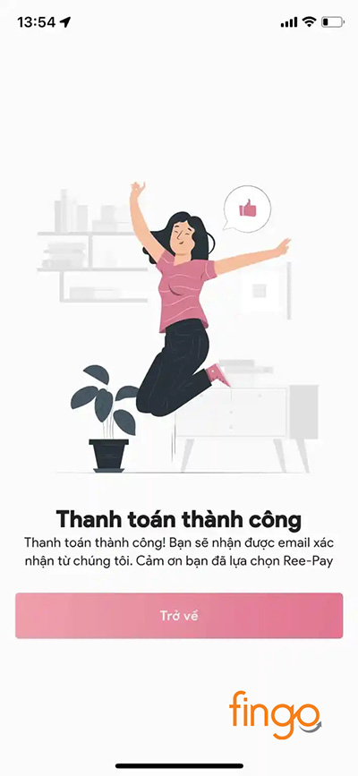Thông báo thanh toán thành công