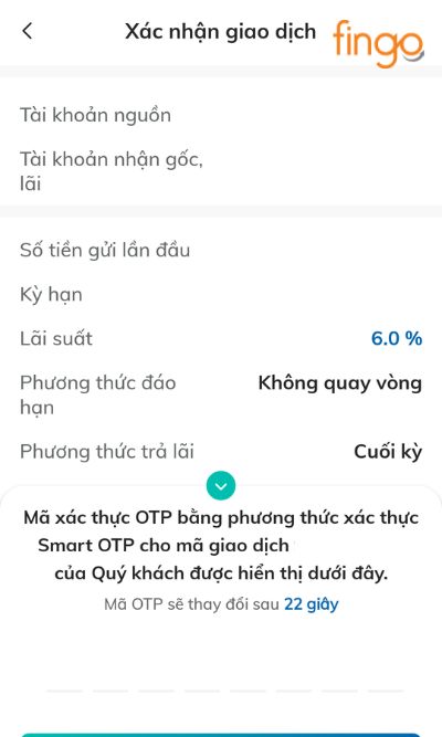 Xác nhận giao dịch.