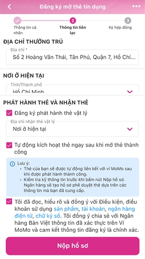 Hướng dẫn cách mở thẻ tín dụng trên MoMo