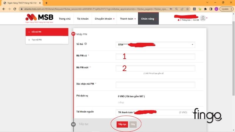 Cách kích hoạt thẻ ghi nợ MSB online