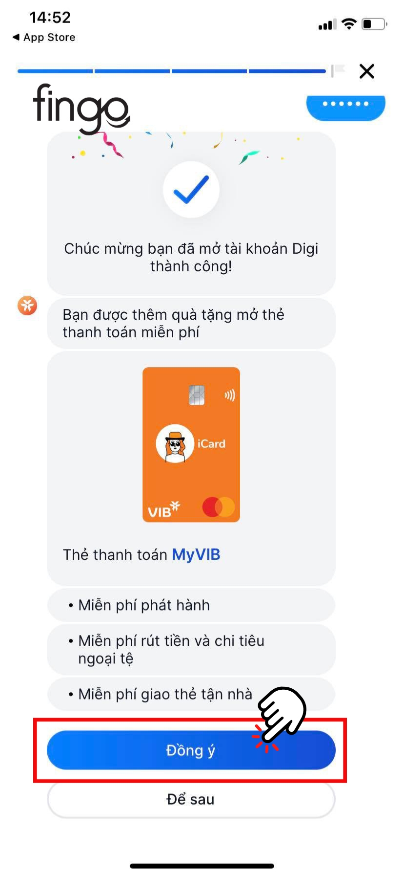 Chọn vào "Đồng ý"