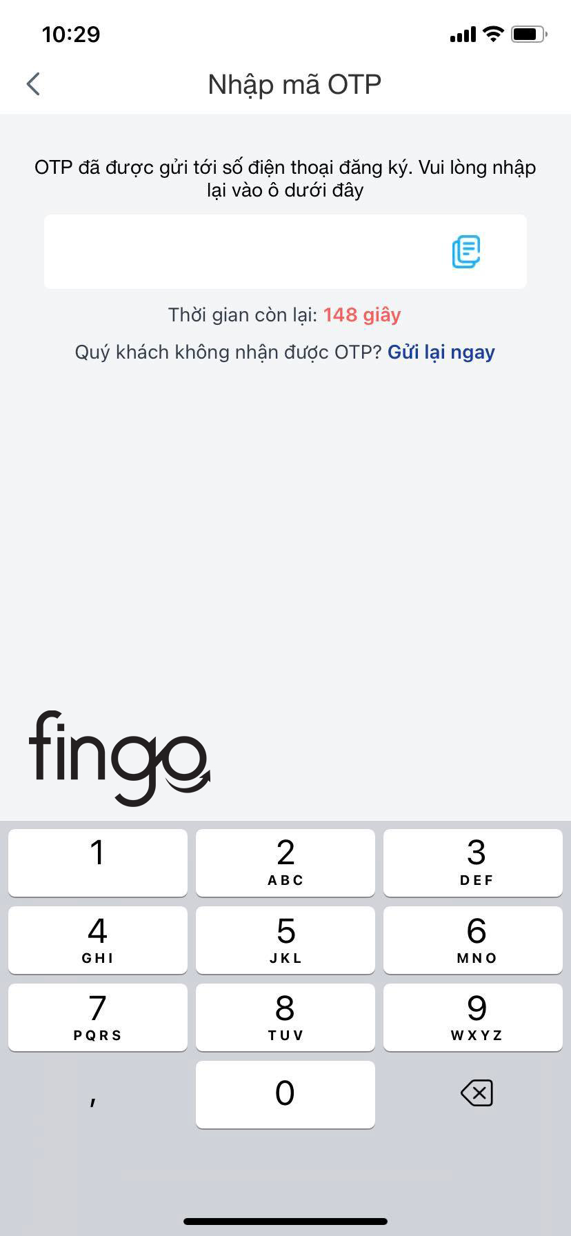 Nhập mã OTP