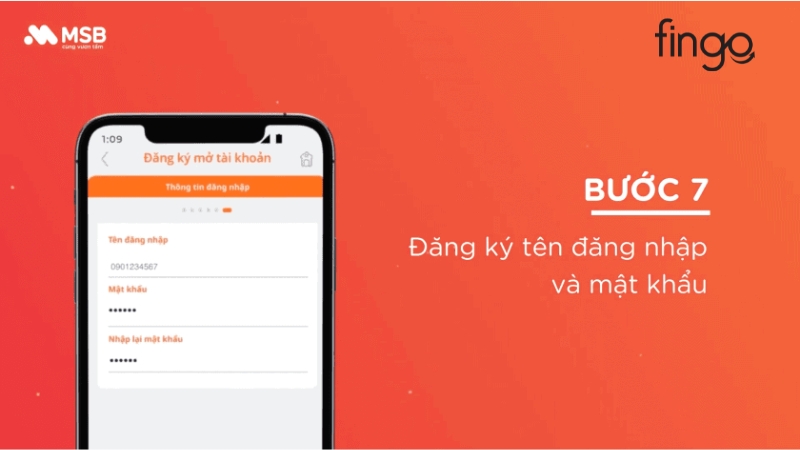 Đăng ký tên đăng nhập và mật khẩu