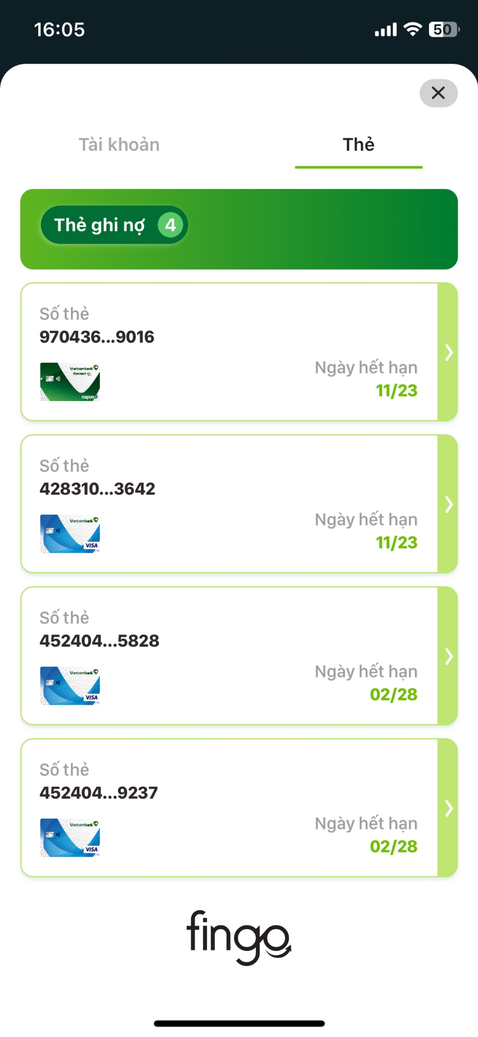 Tra cứu số CIF Vietcombank bước 2