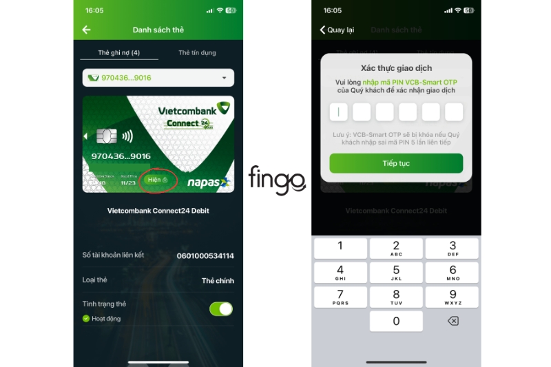 Tra cứu số CIF Vietcombank bước 3