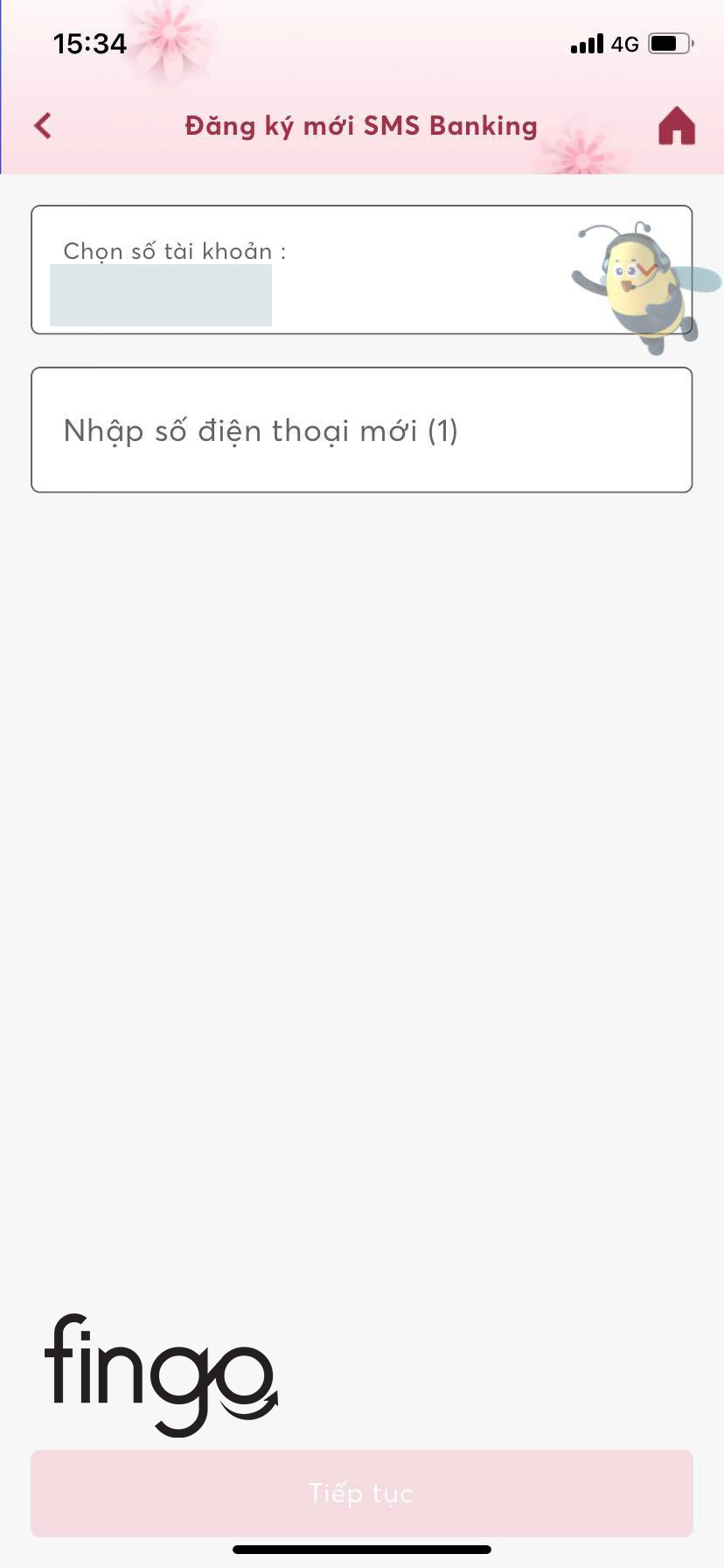 Nhập số điện thoại nhận SMS