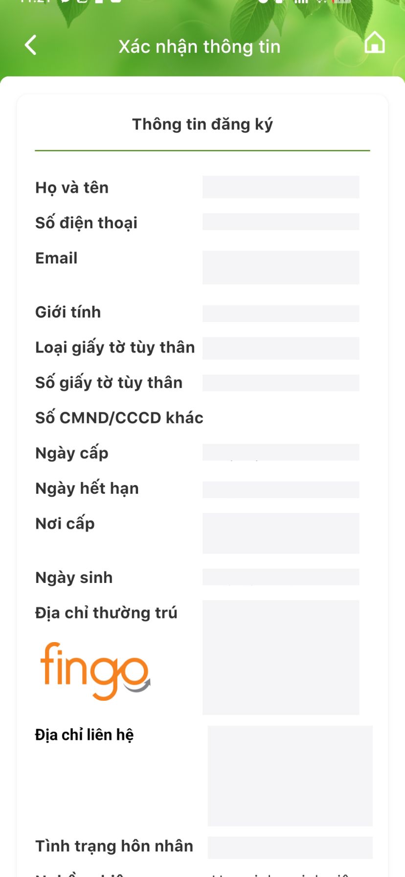 Bước 15: Xác nhận lại các thông tin đã đăng ký.