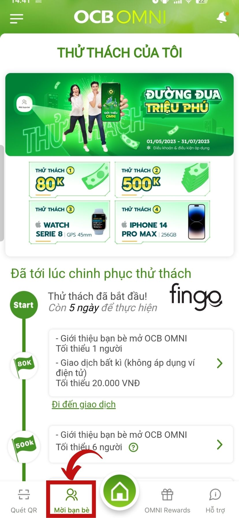 Bước 1: Chọn "Mời bạn bè"