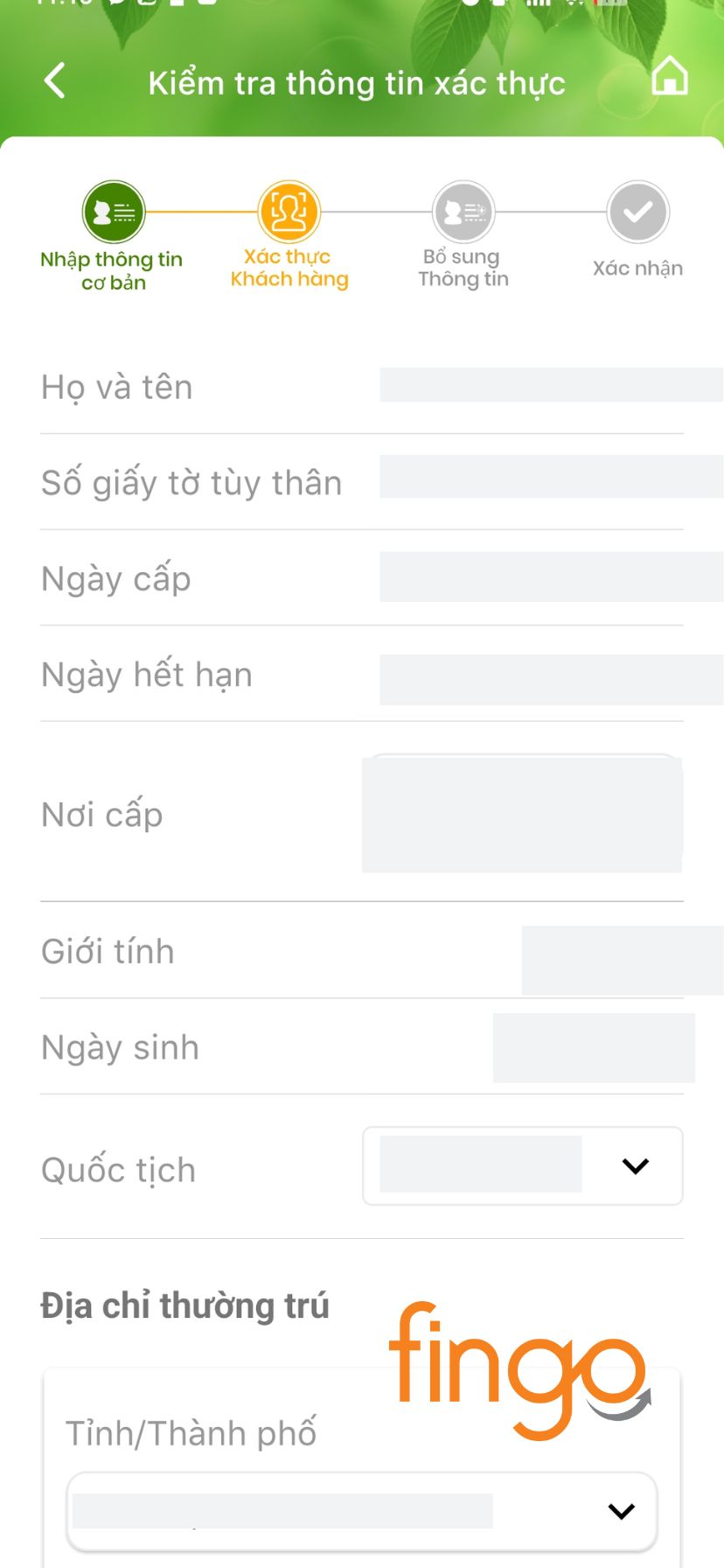 Bước 11: Kiểm tra kỹ các thông tin OCB OMNI đã tự động điền.