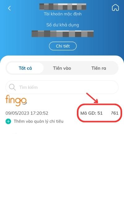 Khách hàng lựa chọn giao dịch cần kiểm tra.