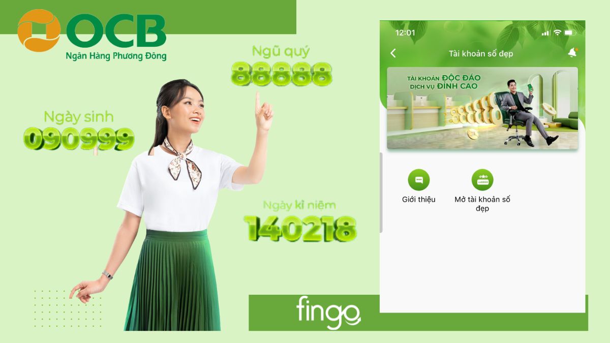 Dịch vụ mở "Tài khoản số đẹp".