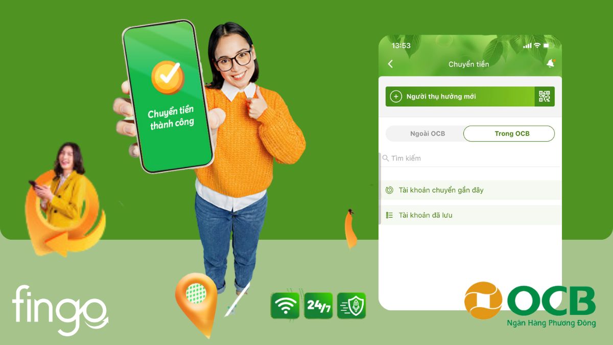 DỊch vụ "Chuyển tiền" trong OCB OMNI.