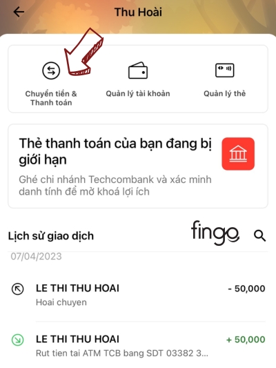 Nhấn chọn Lịch sử chỉnh sửa để xem các giao dịch đã thực hiện