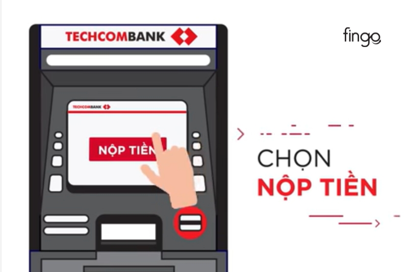 Chọn mục nộp tiền Techcombank 