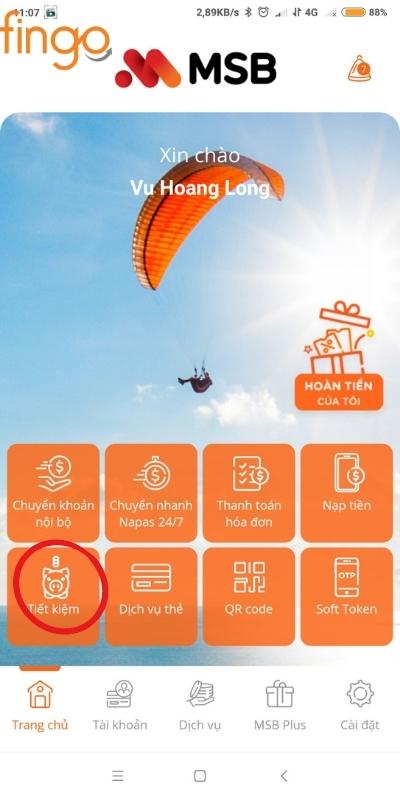 Cách gửi tiết kiệm online MSB