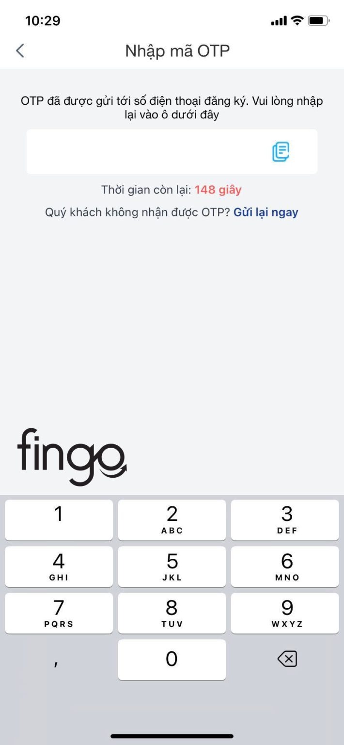Nhập mã OTP