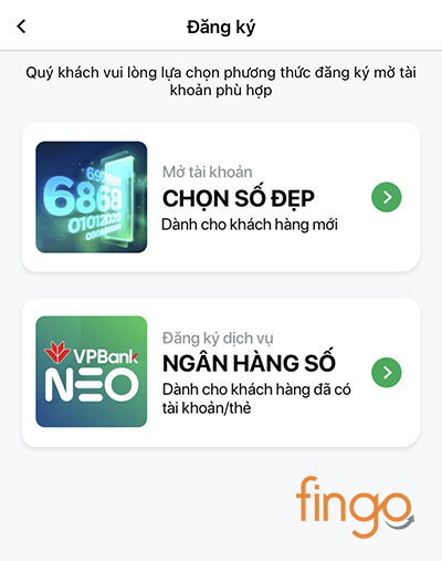 Đăng ký Internet Banking VPBank trên ứng dụng VPBank NEO một cách dễ dàng