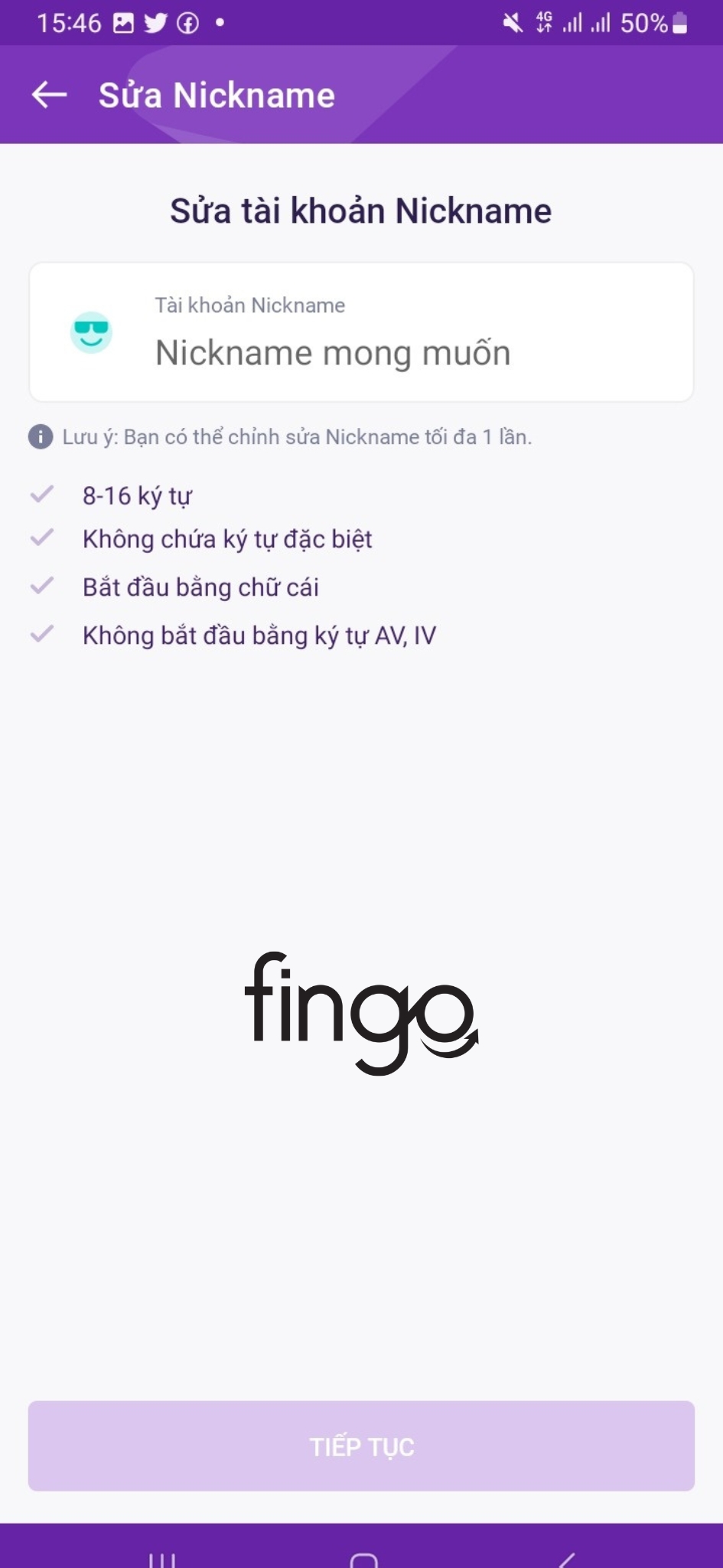 Đặt nickname tài khoản TPBank bước 4