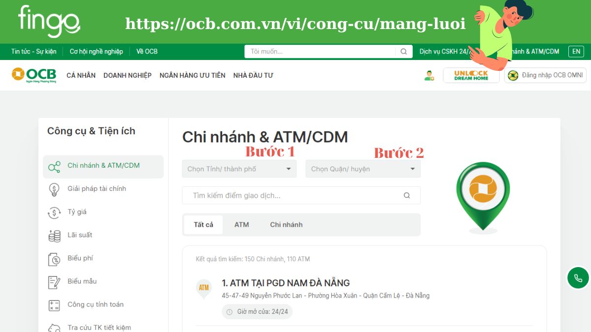 Kiểm tra giờ làm việc của ngân hàng OCB.
