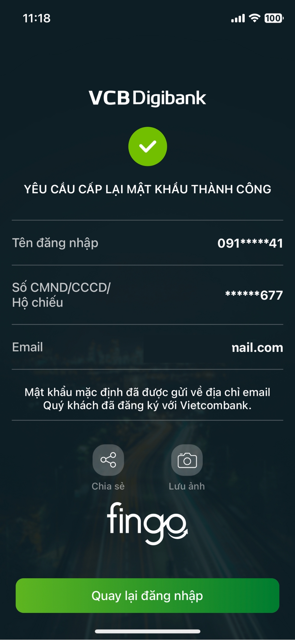 Mật khẩu mặc định Vietcombank là gì bước 5