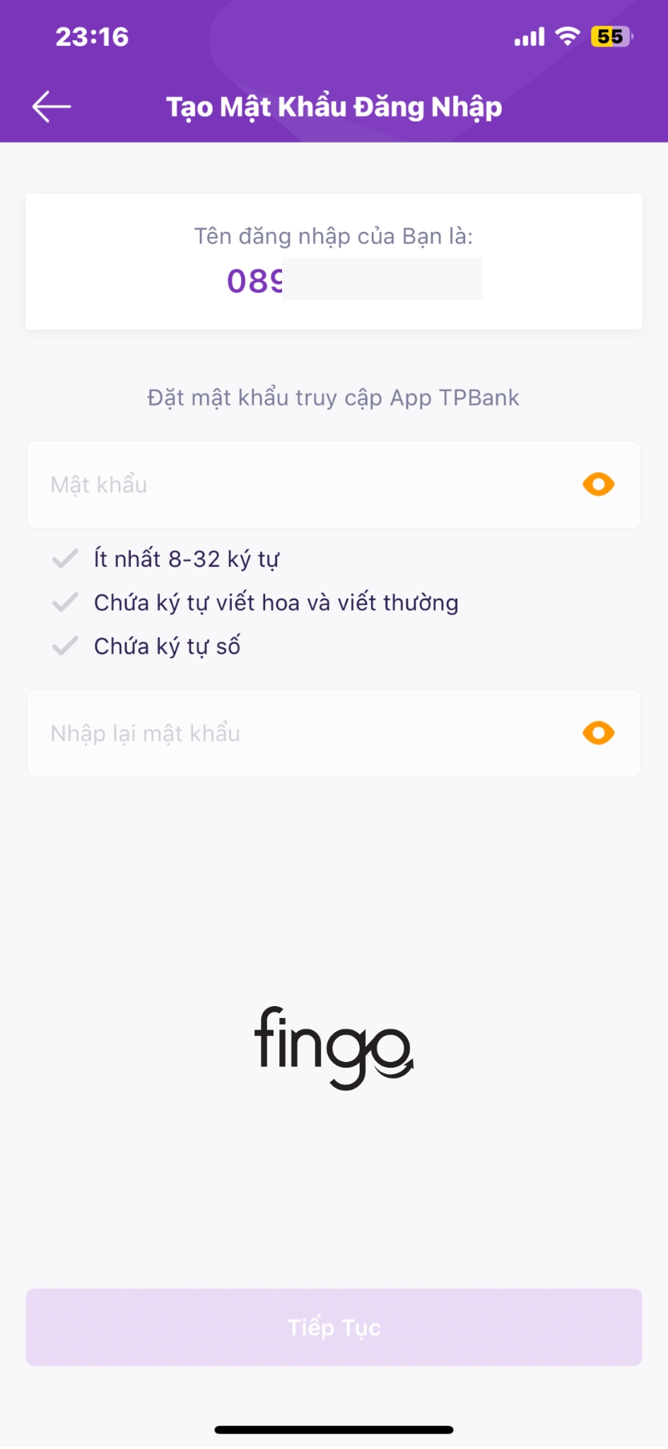 Mở tài khoản TPBank online bước 10