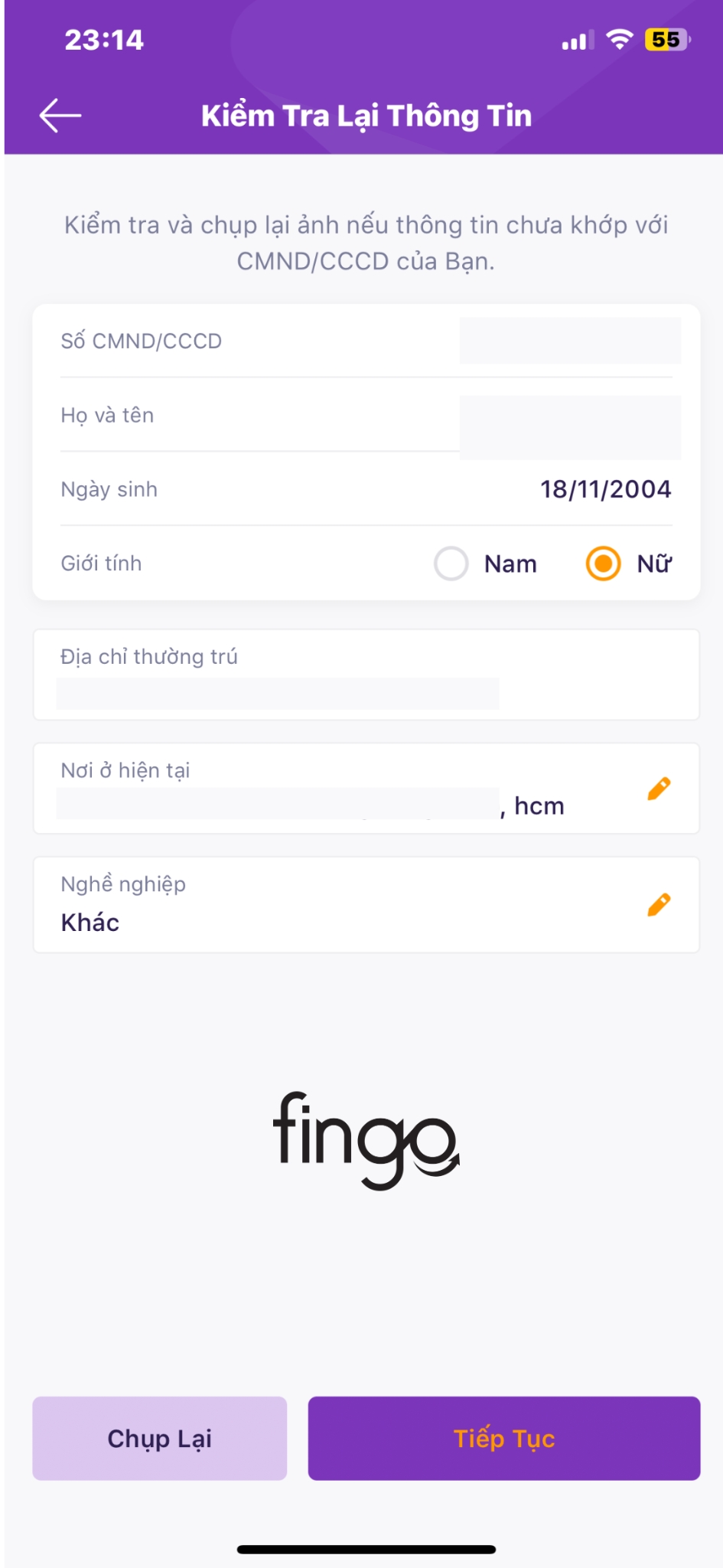 Mở tài khoản TPBank online bước 7