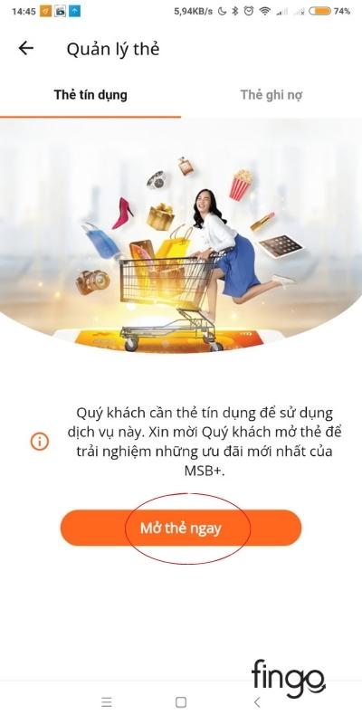 Hướng dẫn mở thẻ MSB online