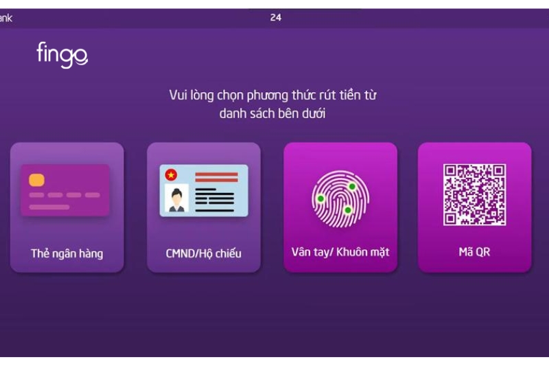 Rút tiền bằng mã QR Vietcombank b1