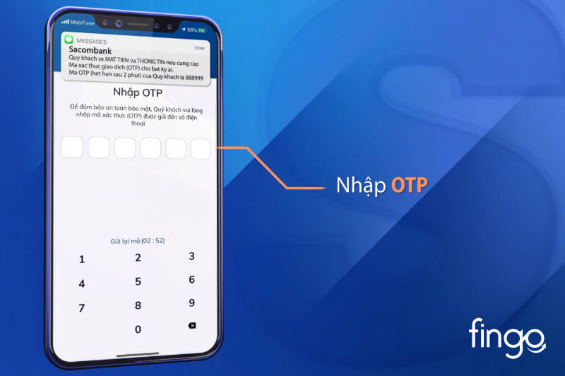 Nhập OTP gửi về
