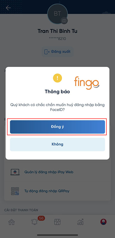 Chọn Đồng ý