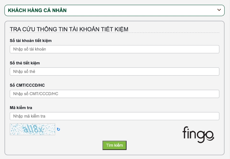 Tra cứu sổ tiết kiệm Vietcombank công cụ