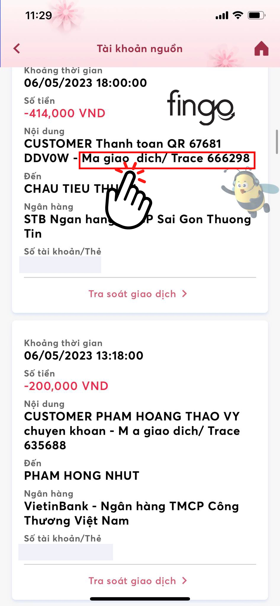 Tiến hành kiểm tra mã giao dịch MB Bank