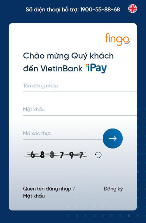 Đăng nhập vào website Vietinbank iPay
