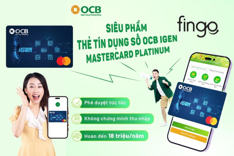 Thẻ tín dụng quốc tế OCB iGen Mastercard Platinum.
