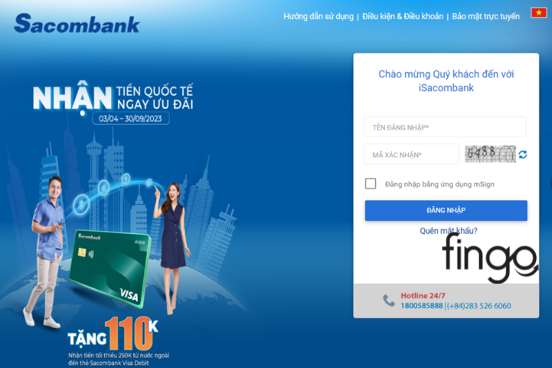 Đăng ký qua Internet Banking