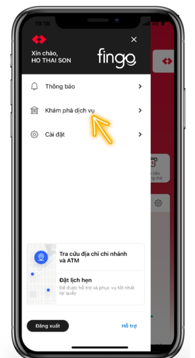Chọn Khám phá dịch vụ