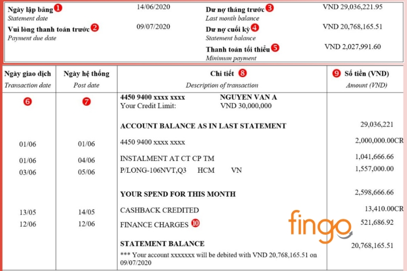 Kiểm tra dư nợ thẻ tín dụng trước khi thanh toán thẻ tín dụng HSBC